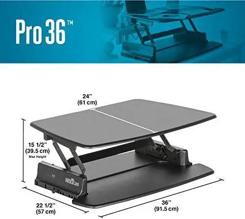 VARIDESK Pro 36 Adjustable Standing Desk Model 34603 Excellent Conditi