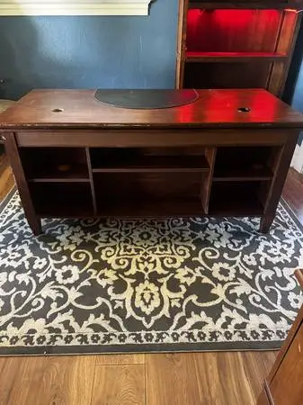 DESK solid wood with matching file cabinet and bookshelf