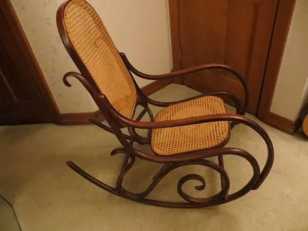 Vintage Thonet Bentwood Wooden Rocking Chair 1970s Solid Wood