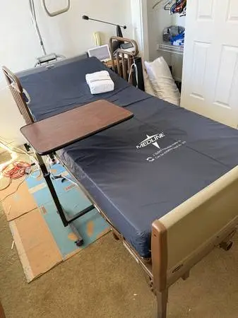 Invacare 5410LOW Full-Electric Low Hospital Bed + Medline Mattress