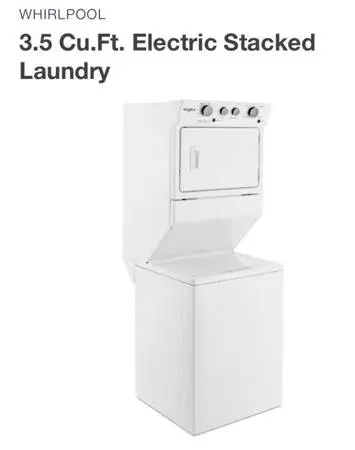 Whirlpool 3.5 Cu.Ft. Electric Stacked Washer / Dryer