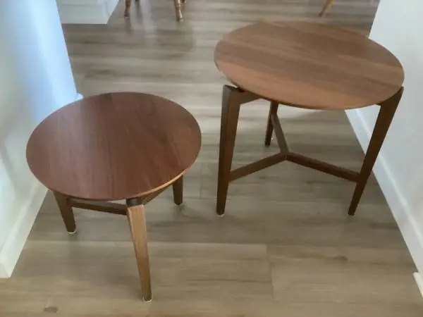 2 Italian Calligaris Symbol side tables