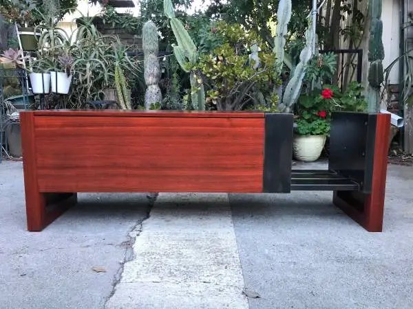 Solid Rosewood Mid Century Modern Storage Bench Hope Chest