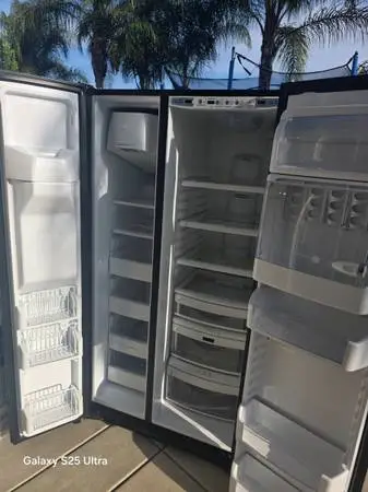 GE black side by side refrigerator
