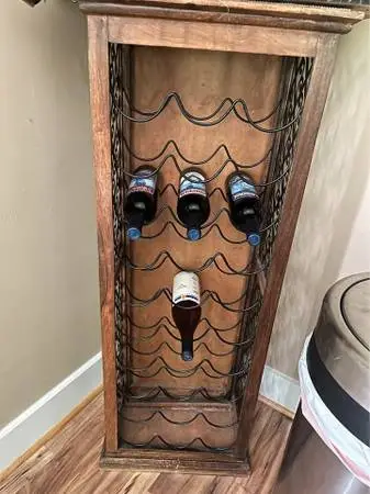 30 Bottle solid wood and iron wine rack