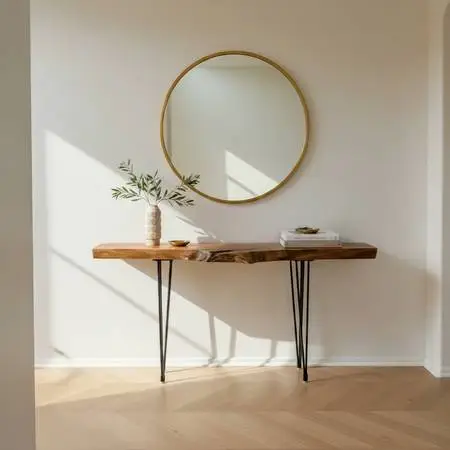 Black Walnut Live Edge Console / Entry Table –Handmade -Free Delivery