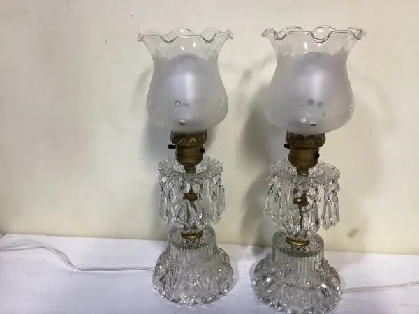 Pair of fancy small table lamps