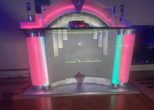 Custom-Made Neon Fireplace (Blown Glass) High End
