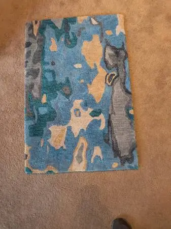 2 Wool Area Rugs in Blues