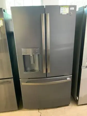 **GE MATTE BLACK 22 CU FT FRENCH DOOR FRIDGE**ON SALE NOW**