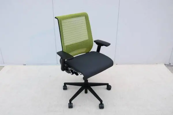 Steelcase Think Ergonomic Executive Desk Chair in Wasabi 3D Knit Mesh