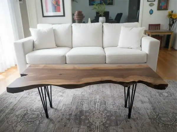 Handmade Black Walnut Live Edge Coffee Table - Free delivery
