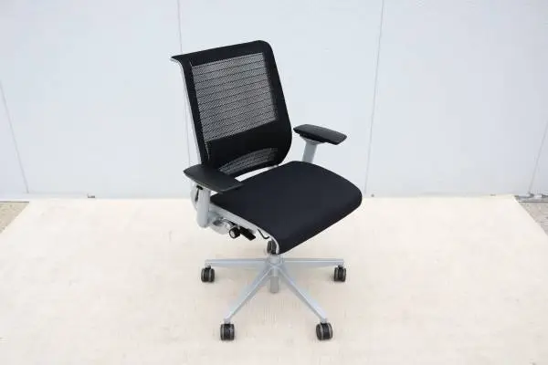 Steelcase Think Ergonomic Executive Desk Chair in Licorice 3D Knit