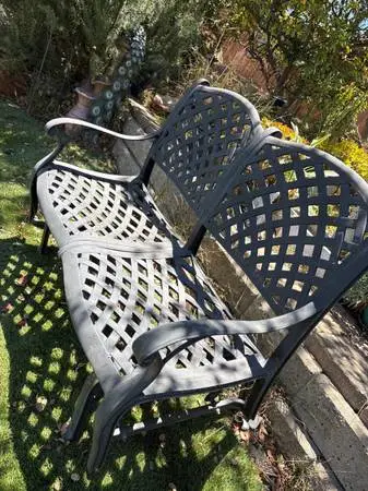 Garden swing metal rustic great shape