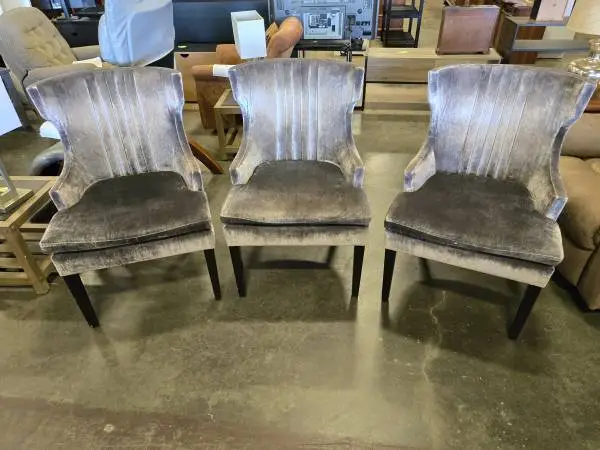 Habitat for Humanity Restore – A. Rudin Velvet Side Chairs, Set of 3