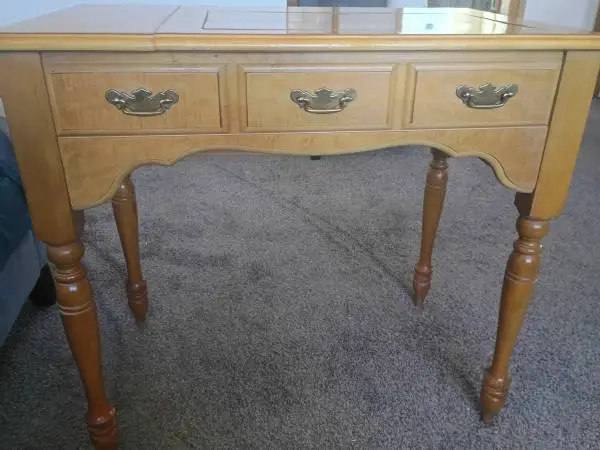 Vintage sewing machine cabinet