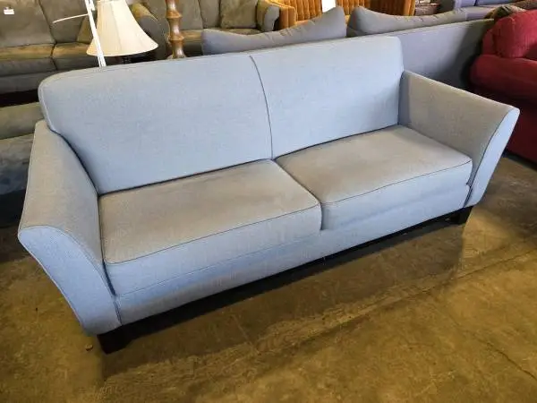 Habitat for Humanity Restore – Bauhaus Blue & White Herringbone Sofa