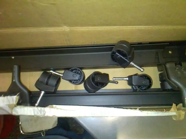 Queen Bed Frame New in Box Heavy Duty with Casters
