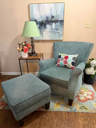 Cozy Livingroom Chair and Ottoman