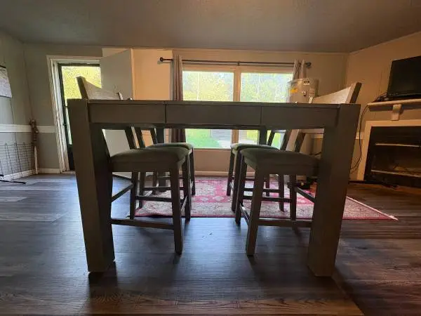 Grey Farmhouse Table & Chairs