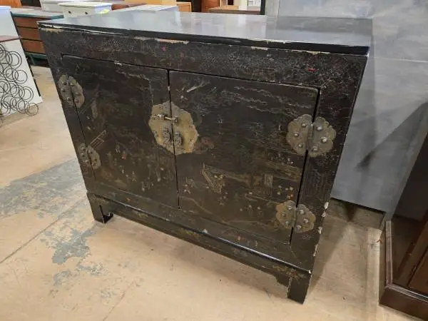 Habitat for Humanity Restore – Antique Distressed Asian Style Cabinet
