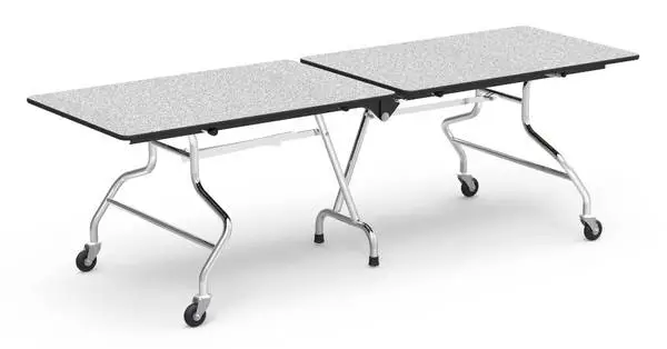 Virco Brand Extremely Heavy-Duty 8-Feet Long Folding Table on Wheels