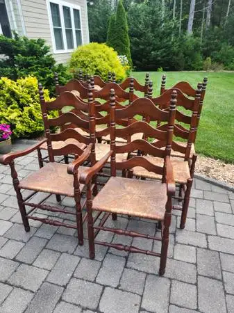 Cherry Ladderback Dining Chairs - Ethan Allen
