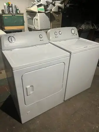 Refurbished Amana washer gas dryer installed