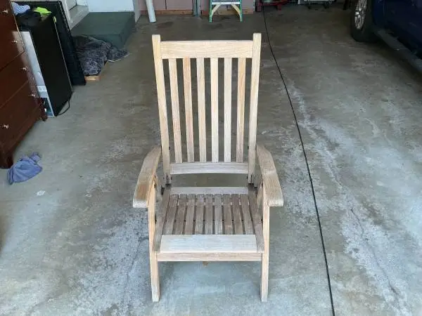 Two Wood patio/deck chairs