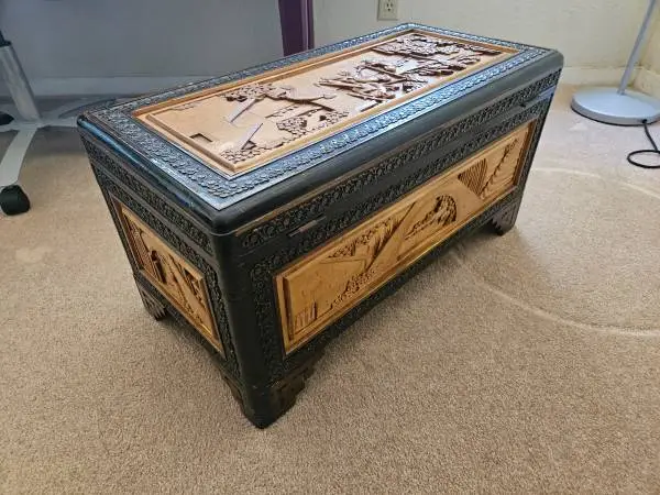 Oriental Hand Carved Chest