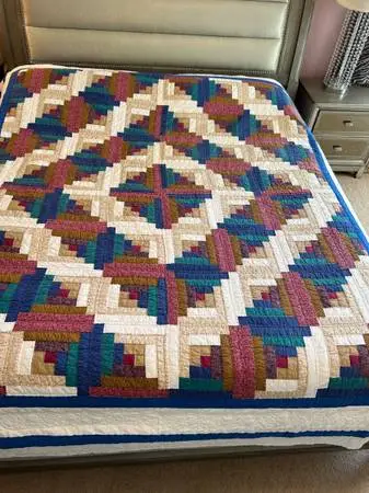 Handmade king size bed quilt.