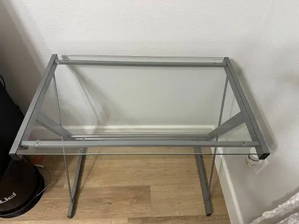 Modern Glass Top Desk