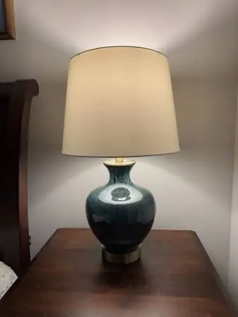 Pair of Crestview ceramic table lamps, mint, orig cost $450