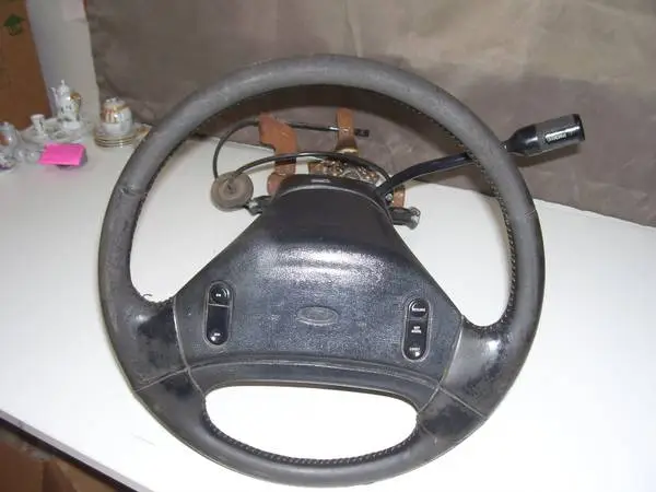 1995 Ford F350 Steering Wheel Steering Column Complete OEM