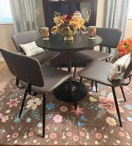NEW Apartment Size Table and four Brown Dining Chairs