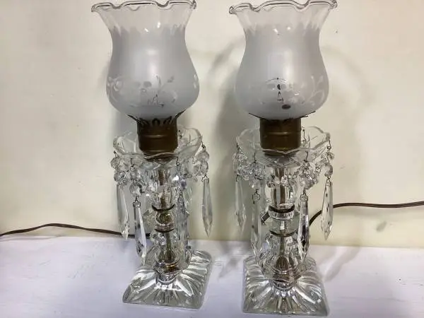 Pair of fancy small table lamps