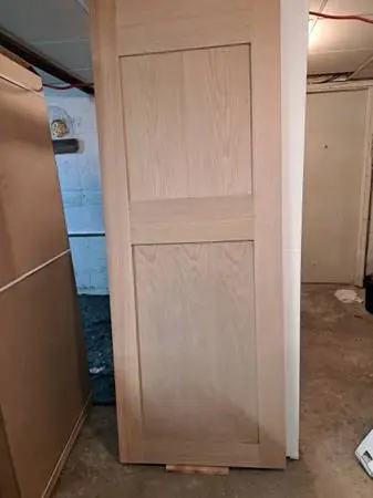 Door slabs (6) - Mission style, oak, 30 x 80 x 1-3/8, no bore holes