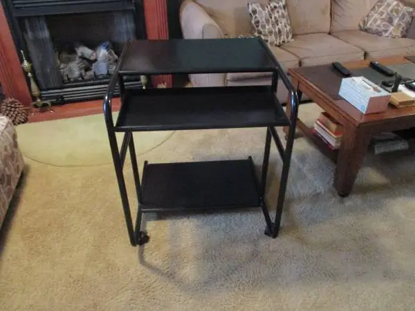 COMPUTER DESK - TUBULAR BLACK METAL