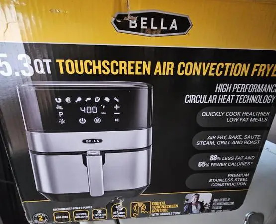 Bella 5.3 Qt touchscreen air fryer