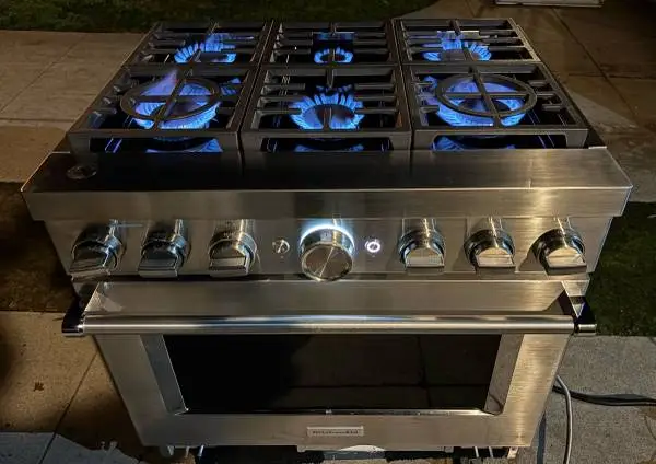 36” Kitchenaid dual fuel range