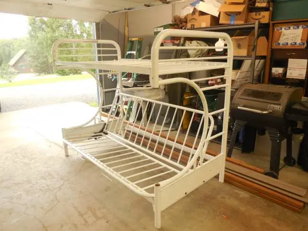 Metal bunk bed conversion twin on top full bottom