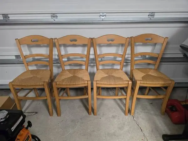 Set of 4 Solid Wooden DiningChairs-Excellent Condition