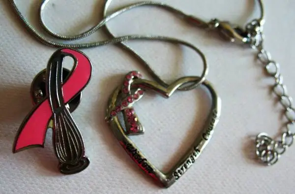 Breast Cancer Jewelry lot--necklace and pin  $10