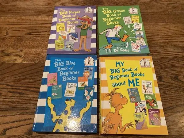 DR. SEUSS BIG PURPLE BOOK, BIG GREEN BOOK, BIG BLUE & BIG YELLOW