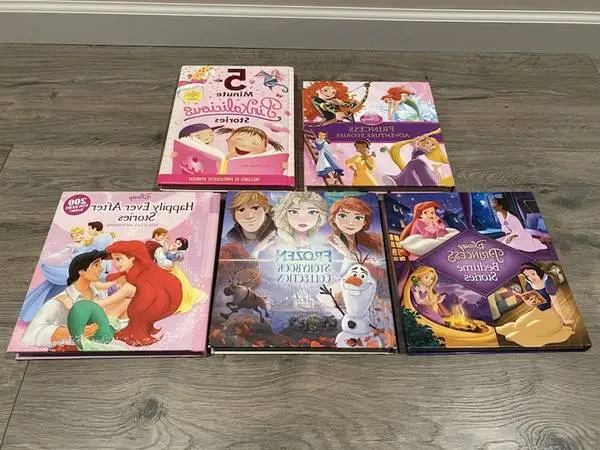 5-MINUTE BEDTIME STORIES ~ PRINCESS ~ FROZEN 5 Large Hardcover BOOKS
