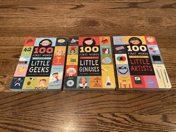 100 FIRST WORDS FOR LITTLE GEEKS, GENIUSES & ARTISTS BABY BOARD BOOKS