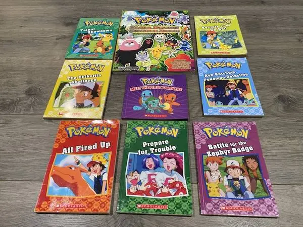 POKEMON 9 PAPERBACK BOOKS SCHOLASTIC for KIDS!!   7 chapter Books