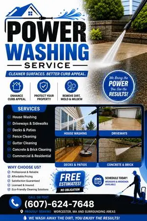 POWER WASHING SERVICES – CLEANER SURFACES, BETTER CURB APPEAL!