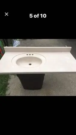 Countertop and sink