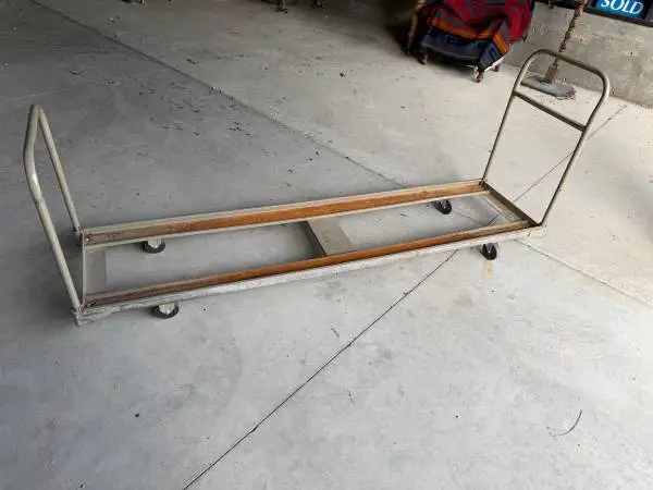 Heavy duty metal chair dolly push cart 50 chair capacity with castors wheels